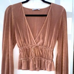Zara pleated blouse